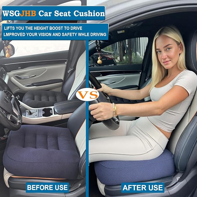 WSGJHB Large Seat Cushion, Extra Thick Booster Seat Cushions Long Sitting | Office Chair Cushion Long Sitting Office Workers, Car Drivers, Relieves Back Pain, Breathable, Anti-Slip, 20x20x6 inchs - Image 4