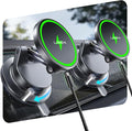 LISEN for 15W Magsafe Car Mount Charger 2 Pack, Magnetic Phone Holders for Your Car, Magnetic Wireless Car Charger, Suction Phone Mount for Car Accessories for iPhone 17 Pro Max 16 15 14 13 12 by Lisen