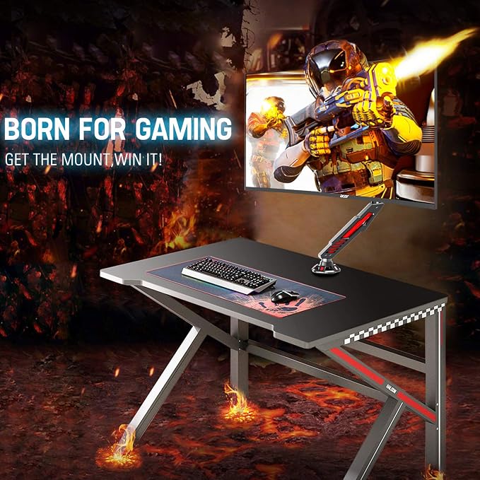 MOUNT PRO Single Gaming Monitor Stand - Mechanical Spring Display Mount, Adjustable Gaming Monitor Arm with C Clamp and Grommet Mounting Base - Fits for Computer Screen up to 32”, VESA 75x75, 100x100 - Image 8