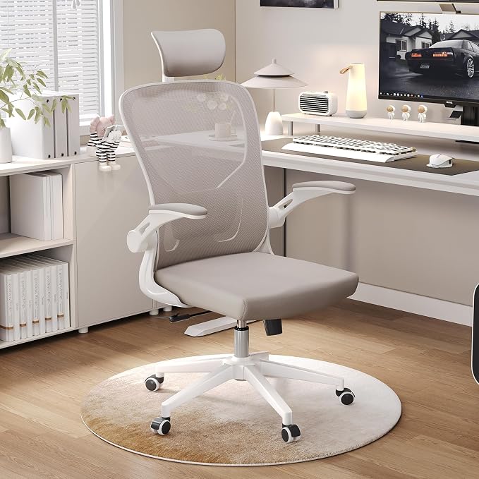 Ergonomic Office Desk Chair High Back Mesh Computer Chair Adjustable Chair | 360° Swivel Adjustable Lumbar Support & Flip-Up Armrests capacity 300 lbs capacity - Image 3