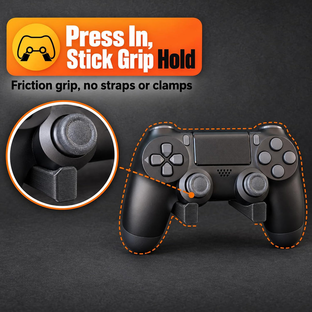 SplashNColor Gaming Controller Stand Holder Compatible with Dual Analog Gamepads – Freestanding Analog Grip Display | Desk Shelf Organizer for Console Accessories and Game Room Storage - Image 3