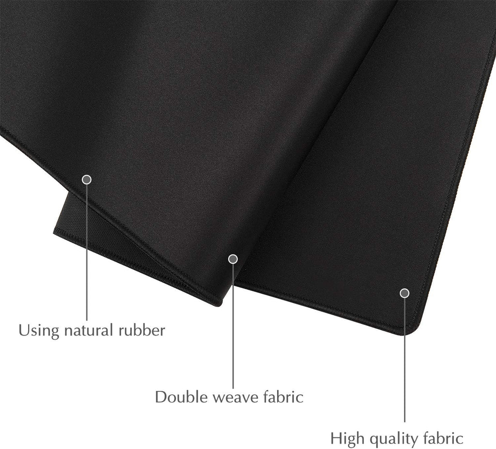 JIALONG Large Gaming Mouse Pad, XXL Desk Mousepad with Stitched Edges, Non-Slip Base Keyboard Pad for Gamer, Office & Home Classic Black - Image 3
