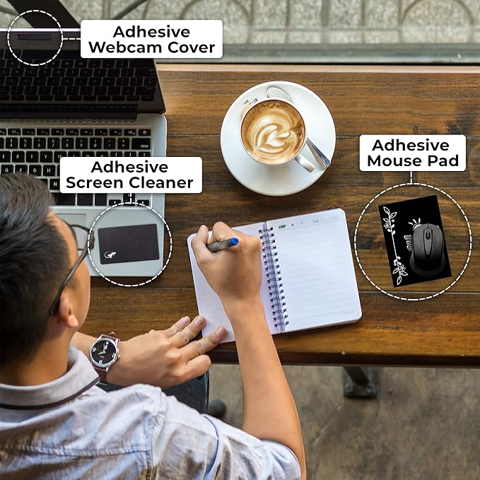 Mouse Pad Adhesive Bottom - Sticks to Any Surface - Portable - Webcam Covers and Screen Cleaner Included (You GOT This) - Image 2