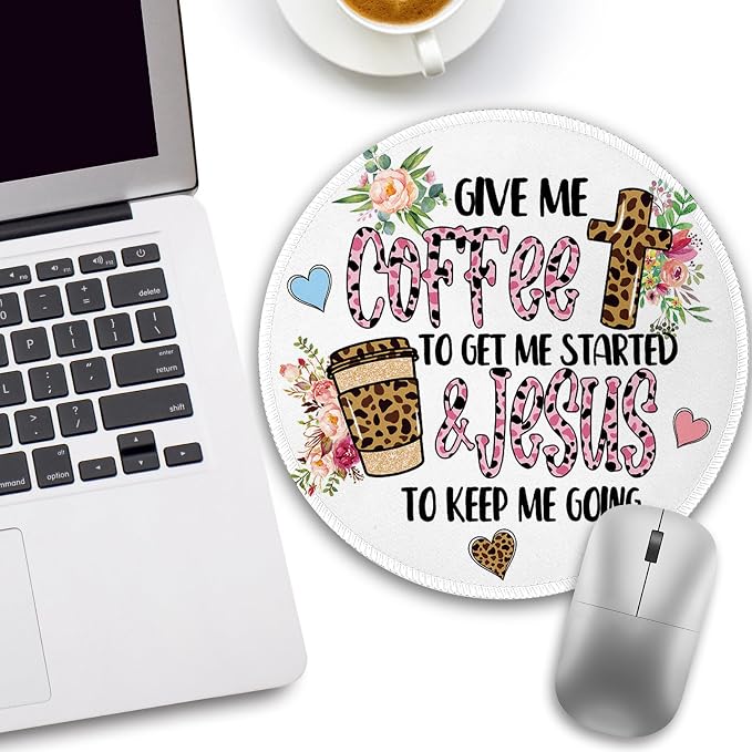 Funny Work Mouse Pad, Small Round Mousepad for Desk, Laptop | Mini Travel Wireless Mice Pad for Computer, Office Accessories, Coworker Gifts, 8.6 x 8.6 inch - Image 2