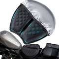 Foldable Motorcycle Gel Seat Cushion with Sunshade Cover | 3D Dome-Shaped Shock-Absorbing Seat Pad for Long Rides, Pressure Relief, Airflow & Cooling Comfort by DOUANDA