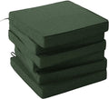 Outdoor Chair Cushions, Set of 6, 19 x 19 Inch, Olive Green | Water Resistant, Fade Resistant, Patio Furniture Square Seat Replacement, Removable Cover with Ties, Non-Slip Bottom by Unknown