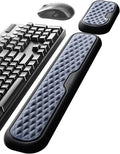 Vaydeer Wrist Rest for Keyboard and Mouse, Computer Ergonomic Wrist Support Pad, Soft Memory Foam Arm Cushion for Desk, Palm Hand Office Laptop Typing-Dark Blue and Black by Vaydeer