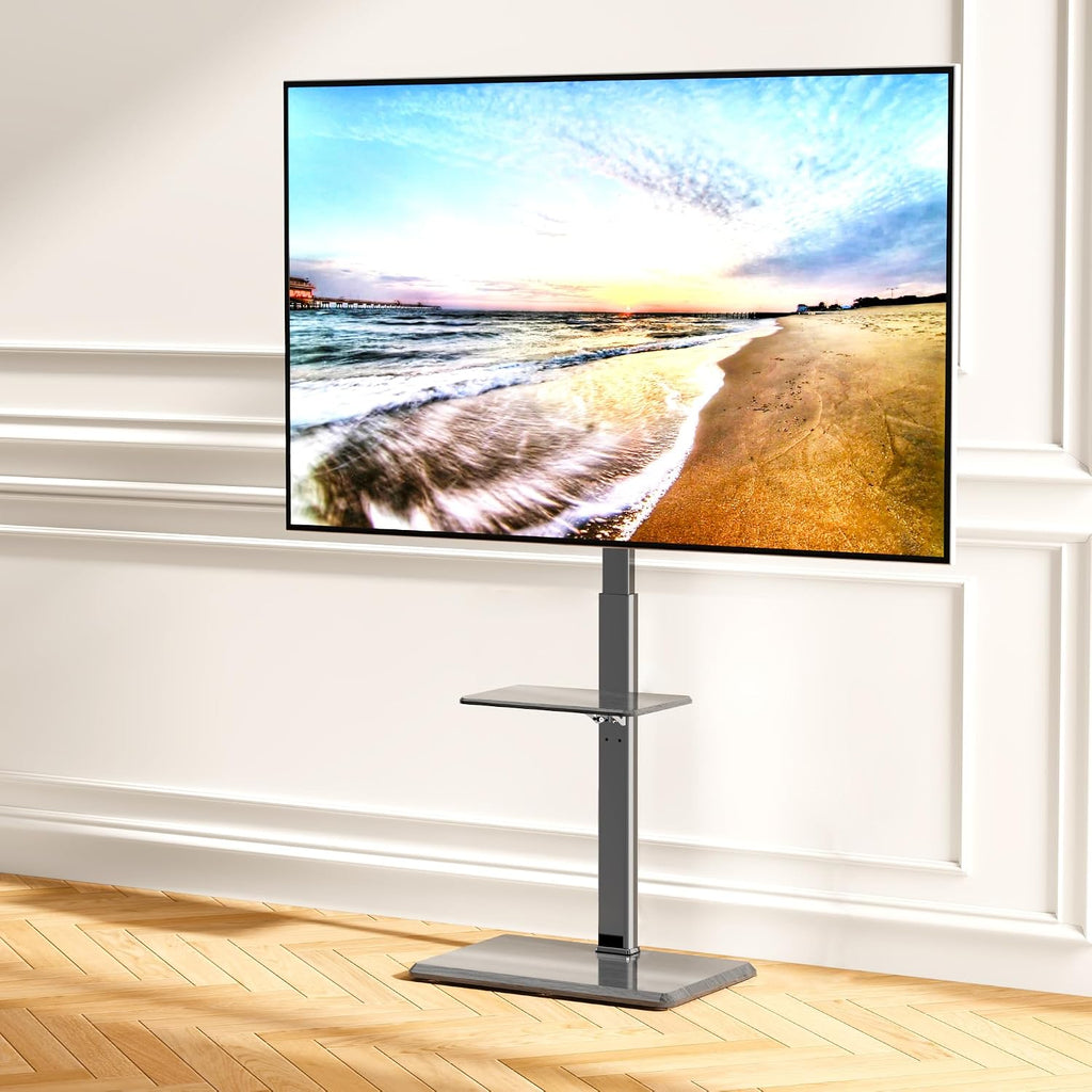 Floor TV Stand with Removable Media Shelf for 32-75 Inch TVs up to 110 lbs - Image 7