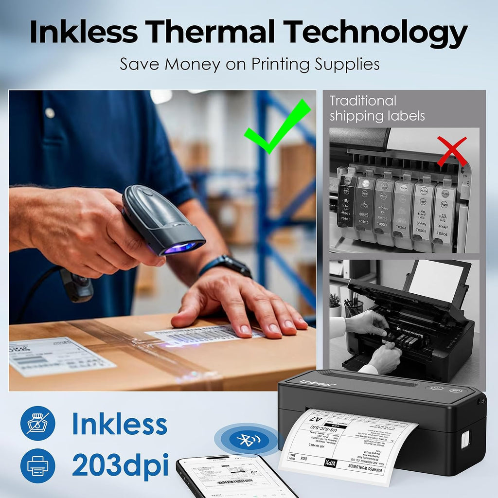 Labeer Bluetooth Thermal Shipping Label Printer, Wireless 4x6 Label Printer - Image 6