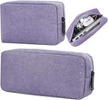 CAAORDKSO Electronic Organizer Travel Case, Electronic Accessories Storage Bag, Portable Waterproof Cable Organizer Bag for Laptop Charger Mouse, USB, Cord, Power Bank, Earphone, Pen(Small+Big,Purple) by Unknown