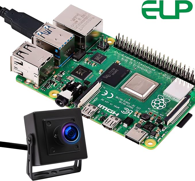 ELP Sony IMX323 Sensor Wide Angle Low Light Mini USB Camera Module with Metal Case HD 1080P 170degree Fisheye Webcam for Computer H.264 UVC USB2.0 Home Surveillance PC Camera for Laptop - Image 6