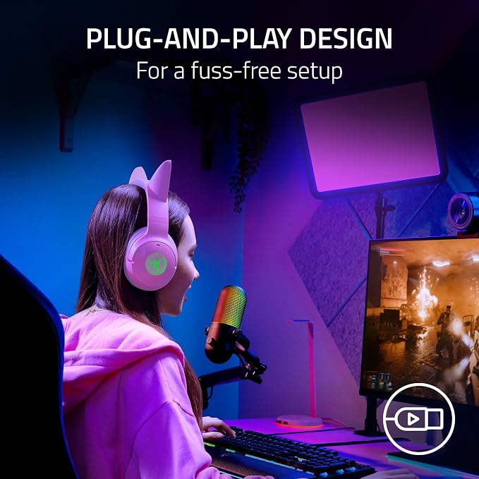 Razer Seiren V3 Chroma RGB, Stream & Game Reactive, USB Microphone, Black | Tap-to-Mute Sensor, Condenser Mic, Digital Gain Limiter & Shock Absorber, Works with OBS, Discord, Zoom, Teams - Image 6