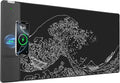 Wireless Charging Mouse Pad, 31.5"x15.8" Large Desk Mat, Smooth Glide | Waterproof Mousepad, Stitched Edge, Non-Slip Rubber Base, Desk Pad Computer Keyboard Mat, No Adapter by abcmat