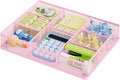 Marbrasse Pink Desk Drawer Organizer, Metal Mesh Drawer Organizer Tray with 5 Adjustable Compartments,Desk Organizers and Accessories for Home,Office,Kitchen,Makeup,Vanity (Pink) by Marbrasse
