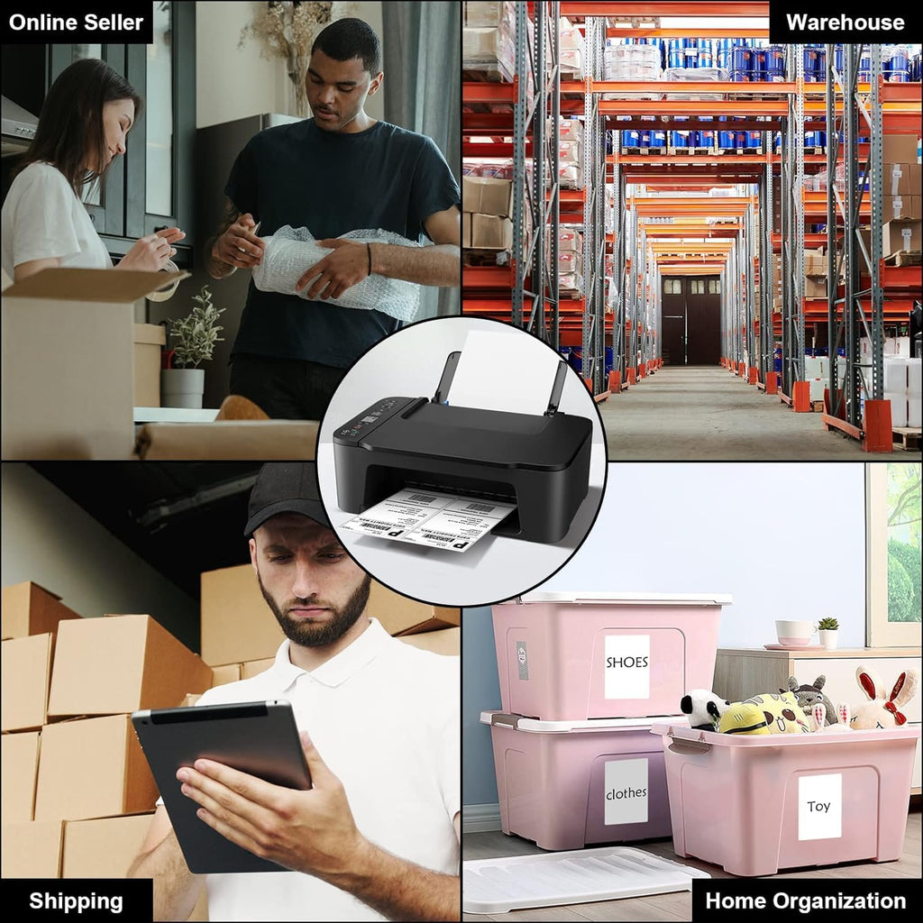 LabelMore 8.5'' x 5.5'' Half Sheet Self Adhesive Shipping Labels for Laser & Inkjet Printers - Rounded Corner - Shipping Labels 2 Per Sheet (20000 Labels) - Image 7