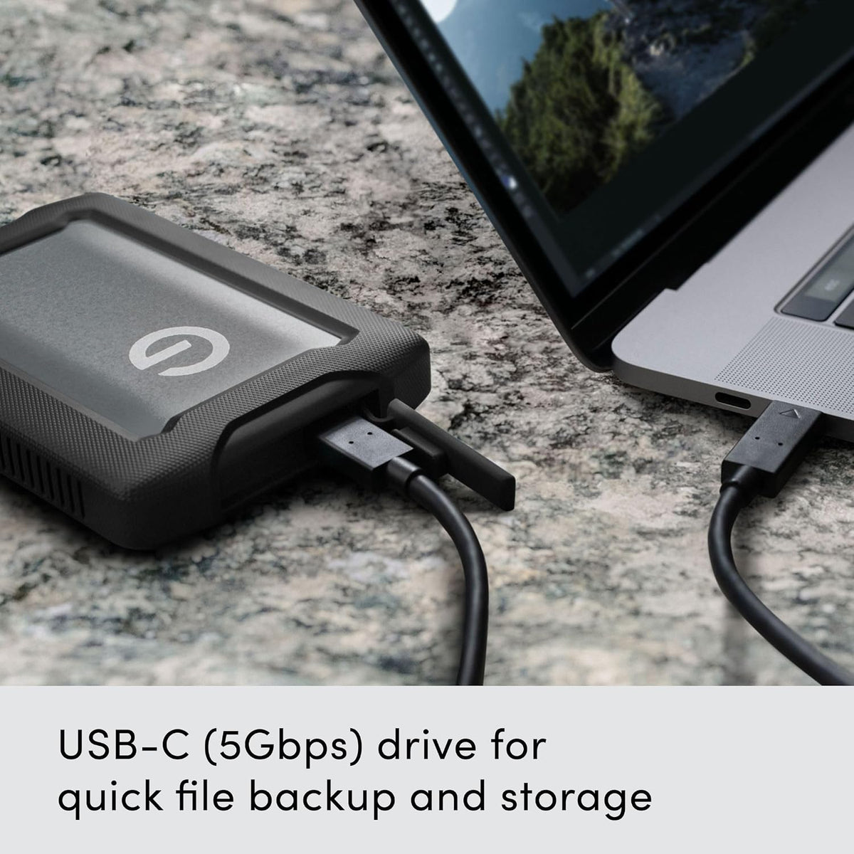 SanDisk Professional 4TB G-Drive ArmorATD - Rugged, Durable Portable External Hard Drive HDD, USB-C, USB 3.2 Gen 1 - SDPH81G-004T-GBA1D - Image 2