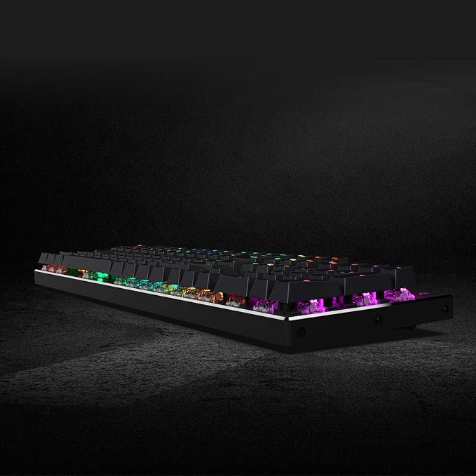 Redragon K556 Wired RGB Mechanical Gaming Keyboard, 104-Key Aluminum Board | Rock-Solid Metal Build, 20 Backlits Immersive ESports Vibe, Hot-swap Comfortable Tactile Brown Switch for Long-Time Typing - Image 7