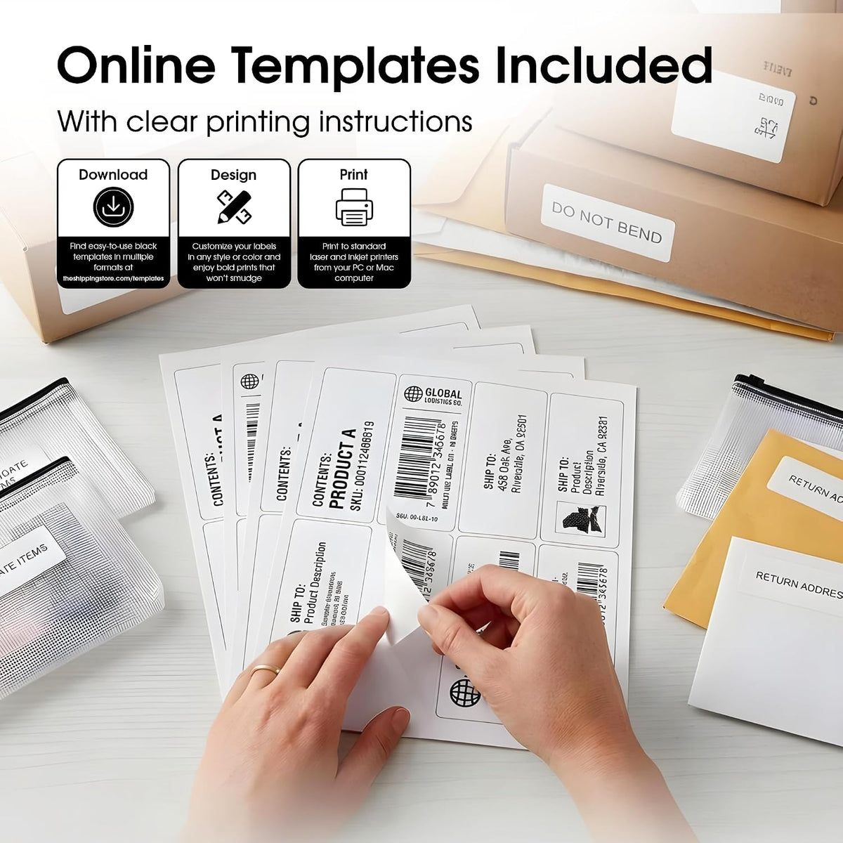 2" X 5" Matte White Printable Shipping Labels (250 Sheets, 2000 Stickers) - Image 3