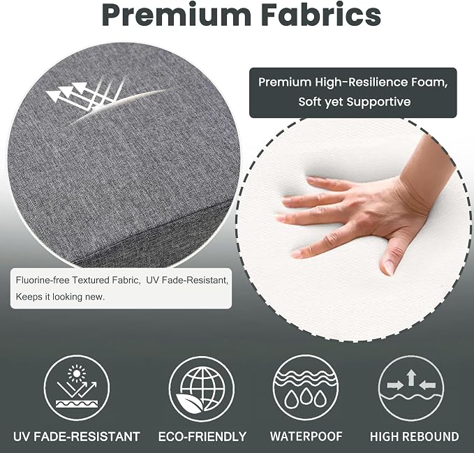 Battilo Chair Cushions for Dining Chairs with Ties, Waterproof Kitchen Chair Pad with Non-Slip Backing, Seat Cushions with Machine Washable Removable Cover, 16"x16"x2", Set of 4, Dark Grey - Image 2