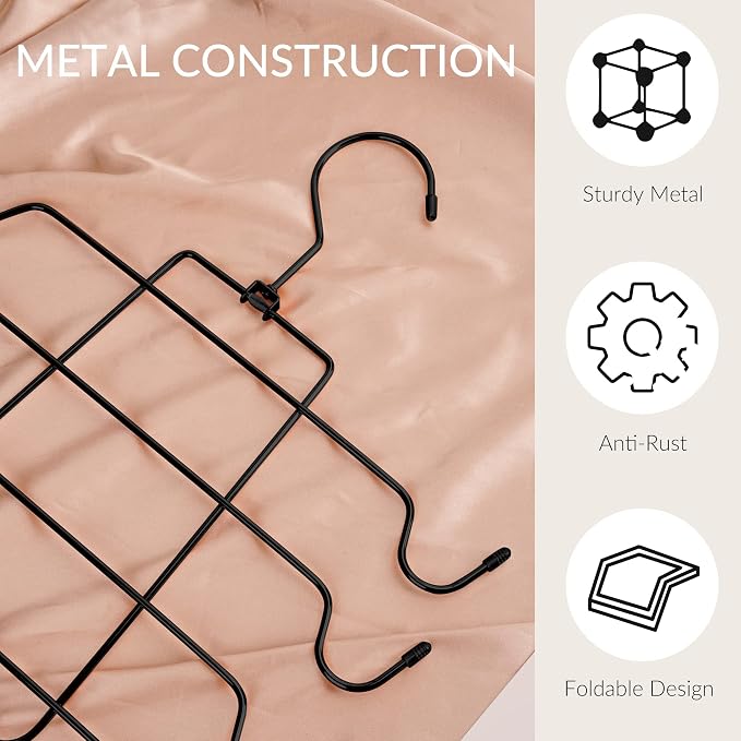 ZEDODIER 4 Pack Tank Top Hanger, Bra Organizer for Closet, Space Saving | 64 Hooks Total, Sturdy Metal, 360° Rotating, Foldable Design, Hanging Closet Organizers and Storage for Apartments and Dorms - Image 6