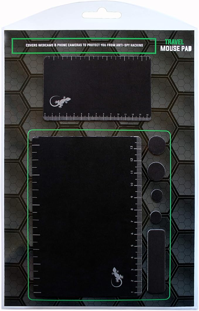 Mouse Pad Adhesive Bottom - Sticks to Any Surface - Portable - Webcam Covers and Screen Cleaner Included (Ruler) - Image 8