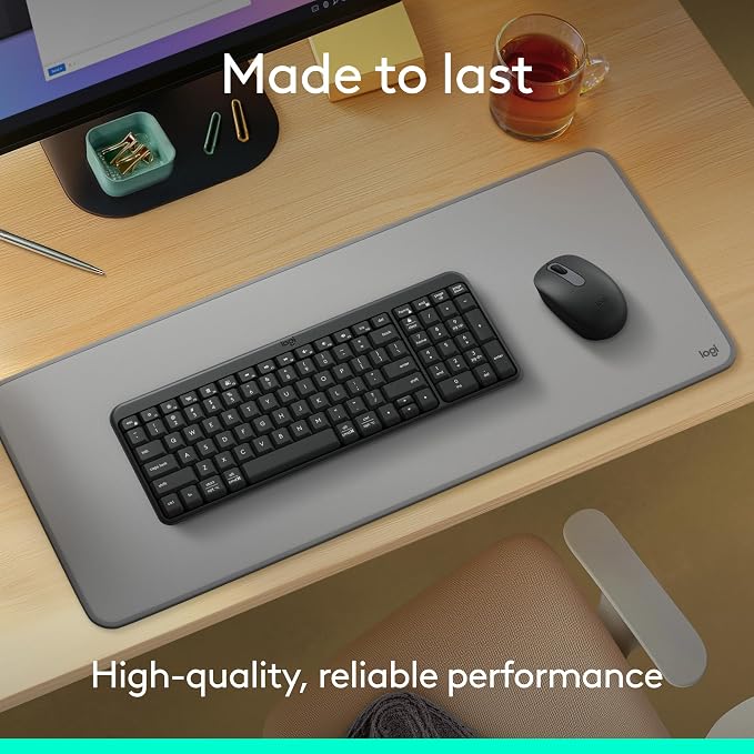 Logitech MK250 Compact Bluetooth Wireless Keyboard and Mouse Combo - Rose | Bluetooth connection only, compact keyboard with number pad, small ambidextrous M196 mouse with 3 non-customizable buttons - Image 3