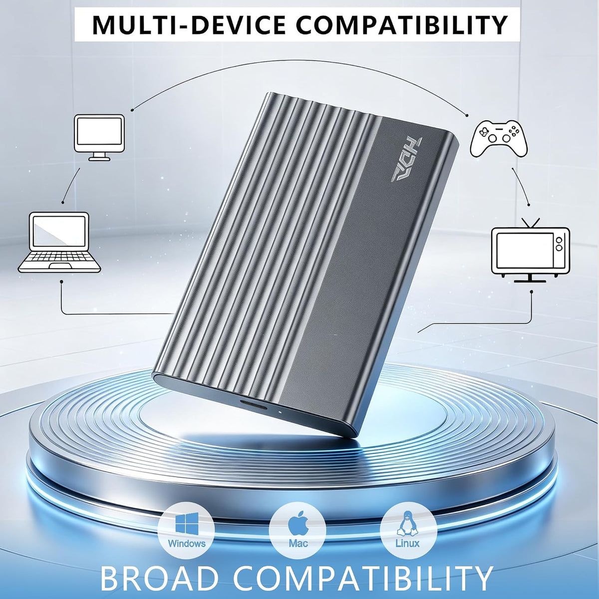 1TB External Hard Drive,USB 3.0 for PC, Mac, Desktop, Laptop, Smartphone, PS4, Xbox - Image 3
