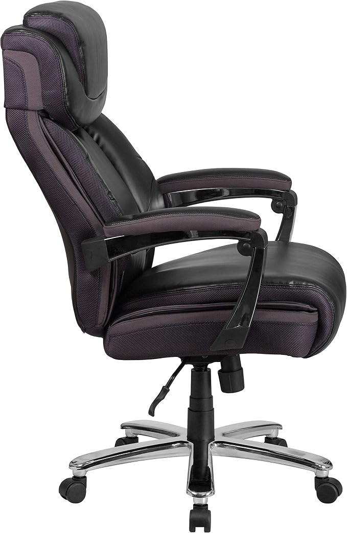 Flash Furniture Hercules Series High-Back Swivel LeatherSoft Office Chair, Ergonomic Executive Chair with Headrest and Adjustable Height, Black | 500 LB Capacity, Padded Armrests, 360° Swivel, Height Adjustable, Commercial Grade - Image 11