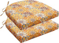 HARBOREST Outdoor Chair Cushions Set of 2, Water Resistant Patio Chair Cushions with Ties, Outdoor Seat Cushions for Patio Furniture, 17"x16"x2", Blooming by HARBOREST