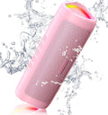 Bluetooth Speaker, 20W HD Sound, Portable Wireless, IPX5 Waterproof, Up to 24H Playtime, TWS Pairing, for Home/Party/Outdoor/Camping/Beach Essentials, Electronic Gadgets, Birthday Gift (Pink) by BolaButty