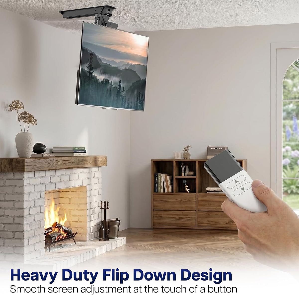 VIVO Black Electric Ceiling TV Mount for 23 to 55 in Screens, MOUNT-E-FD55 - Image 7