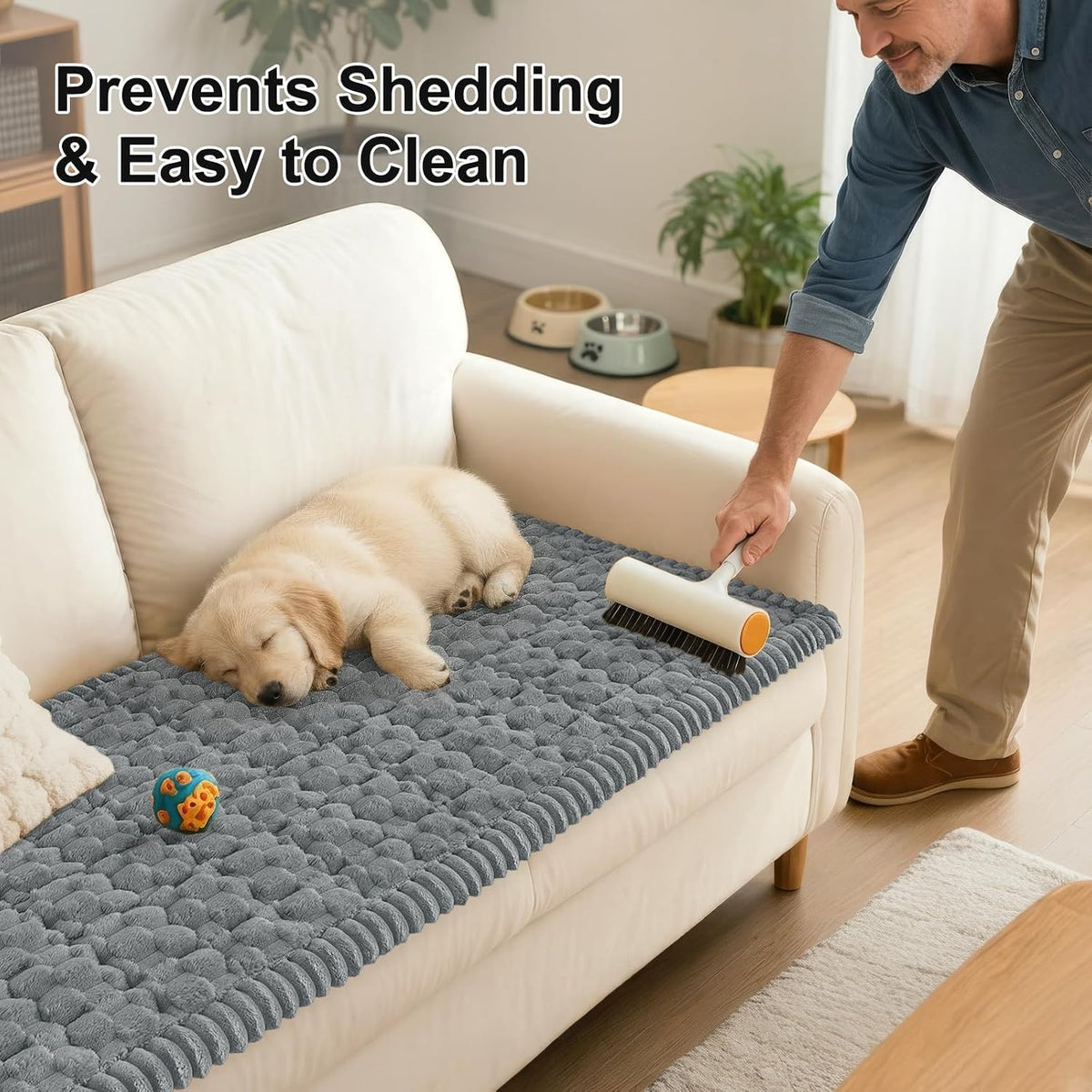 Smiry Couch Covers for Dogs, Non Slip Fuzzy Pet Sofa Protector Washable - Image 6
