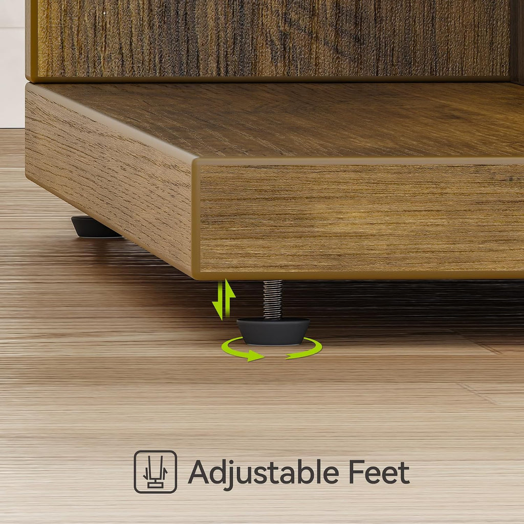 LITTLE TREE C Shaped End Table for Sofa & Bedroom - Small Side Table for Living Room, Over Couch Tray Stand for Laptop, Snacks, Books, Brown, 1 Pack - Image 6