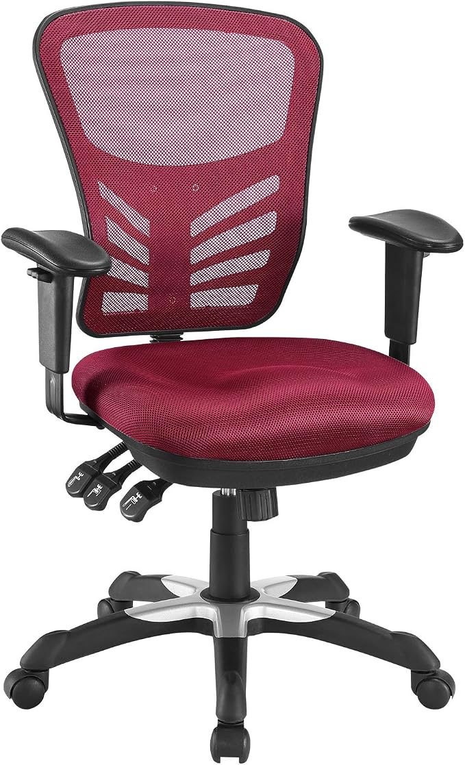 Modway Articulate Ergonomic Mesh Office Chair in Red by Modway