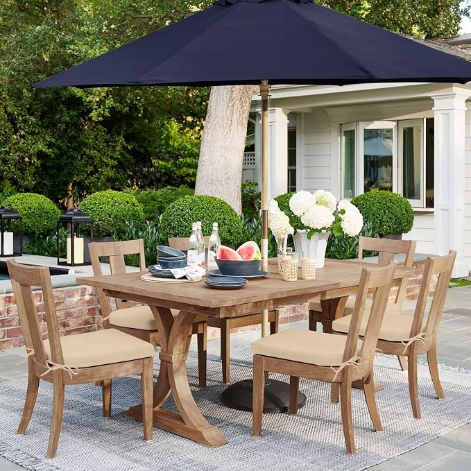 HARBOREST Outdoor Chair Cushions Set of 6, Water Resistant Patio Chair Cushions with Ties, Outdoor Seat Cushions for Patio Furniture, 17"x16"x2", Beige - Image 7