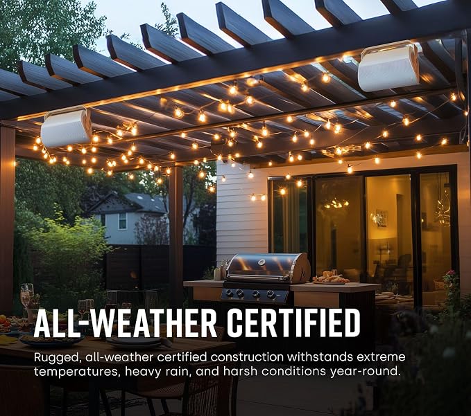 Polk Audio Atrium 6 All-Weather Outdoor Speakers, 100W Wired (Pair, White) - Image 3