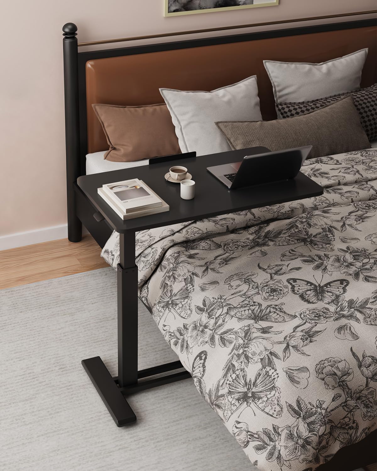 FLEXISPOT H7 PRO 55° Tiltable Mobile Overbed Table with Pneumatic Lift,28'' - Image 4