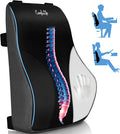 ComfiLife Lumbar Support Pillow for Office Chair – Premium Memory Foam Lumbar Pillow – Back Support for Office Chair, Car – Back Pain Relief, Improves Posture – 3 Adjustable Straps, Mesh + Leatherette by ComfiLife