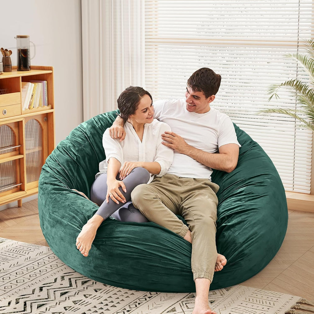 Bean Bag Chairs for Adults - Giant Bean Bag Convertible Floor Sofa - Image 6