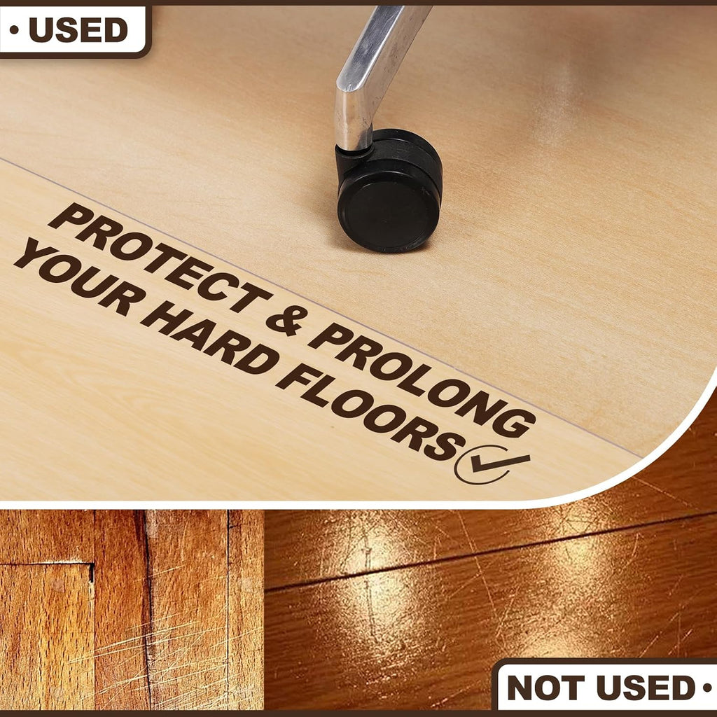 2mm Thicker Clear Office Chair Mat, 36"x48" Rolling Chair Floor Protector - Image 4