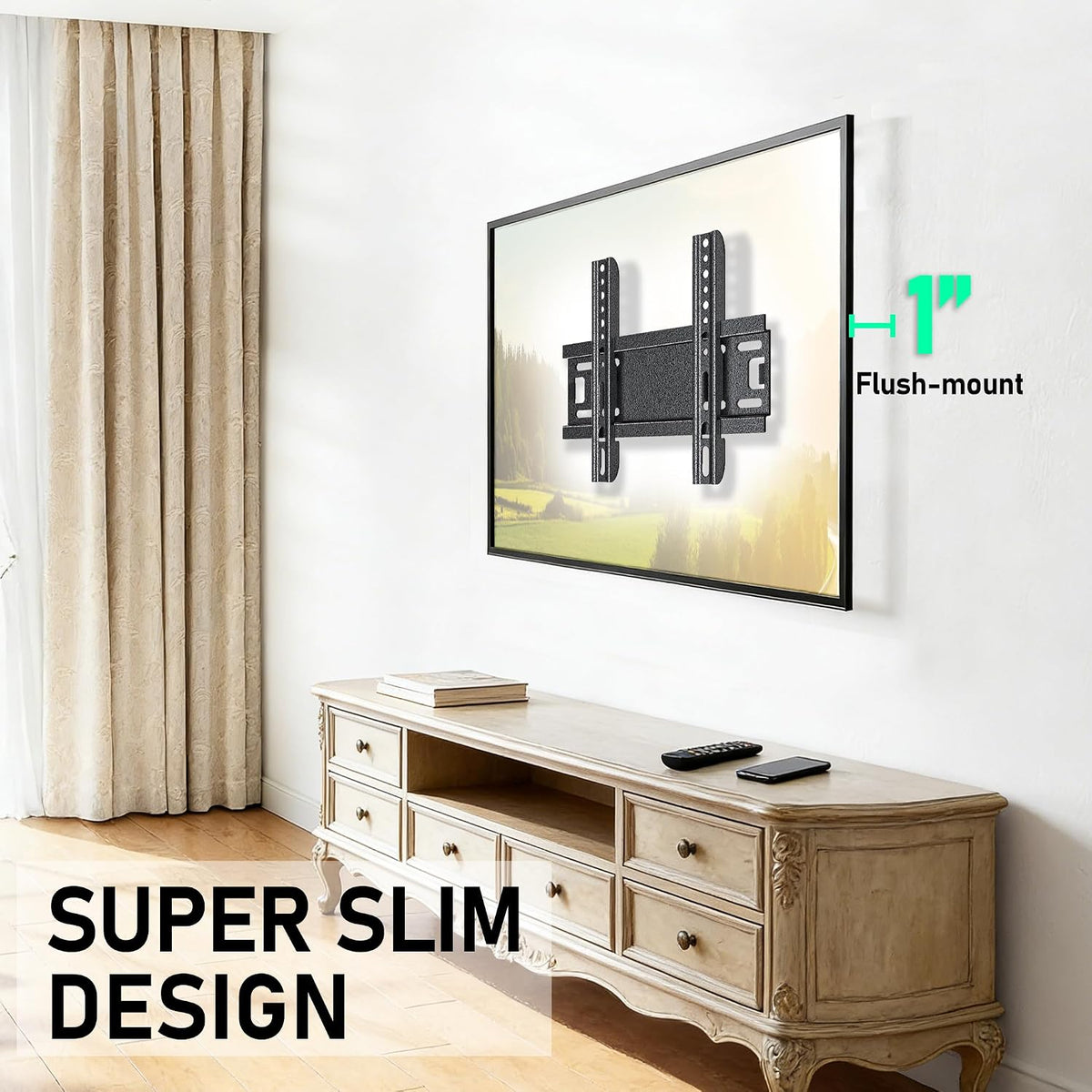 TV Wall Mount Fixed Low Profile for 14-42” LED LCD Flat Screens - Image 2