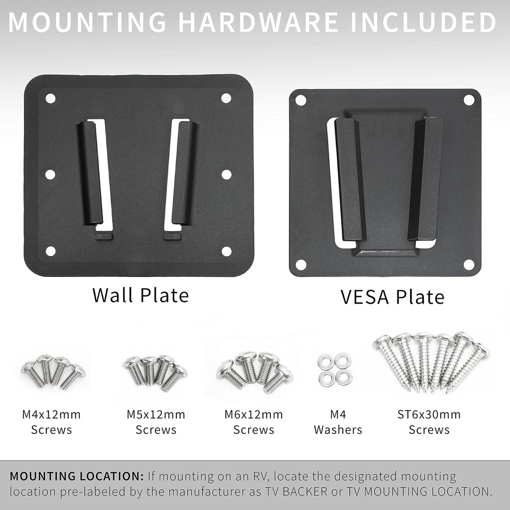 VIVO Black RV TV Mount with Arm for VESA 100x100mm, Mount-VWRV3 - Image 5