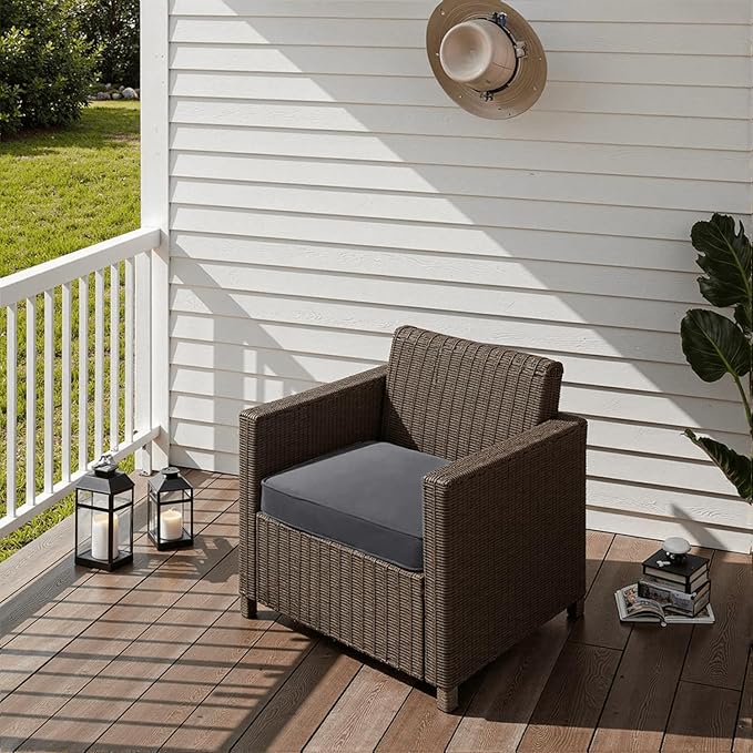 PatioGlow Outdoor Chair Cushions 18 x 18 x 3 Inch, Waterproof & Fade Resistant Patio Seat Cushion for Furniture with Handle and Ties, Thick Seating Pads for Outside Sofa Couch Set of 2, Grey - Image 6