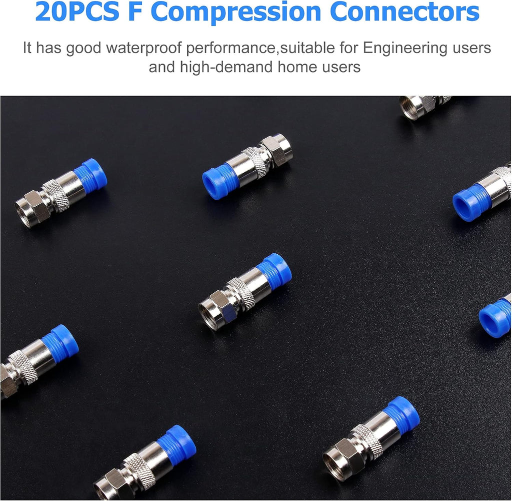 Knoweasy Coax Compression Tool Kit for RG6, RG59 and RG11 Connectors - Image 5