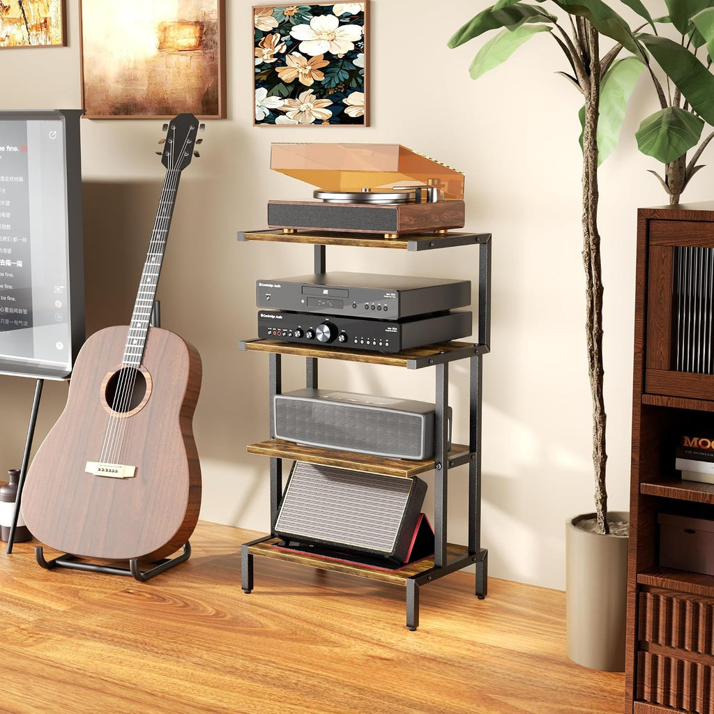 Game Console Stands, 4-Tier AV Media Shelf, Stereo Stand - Image 5