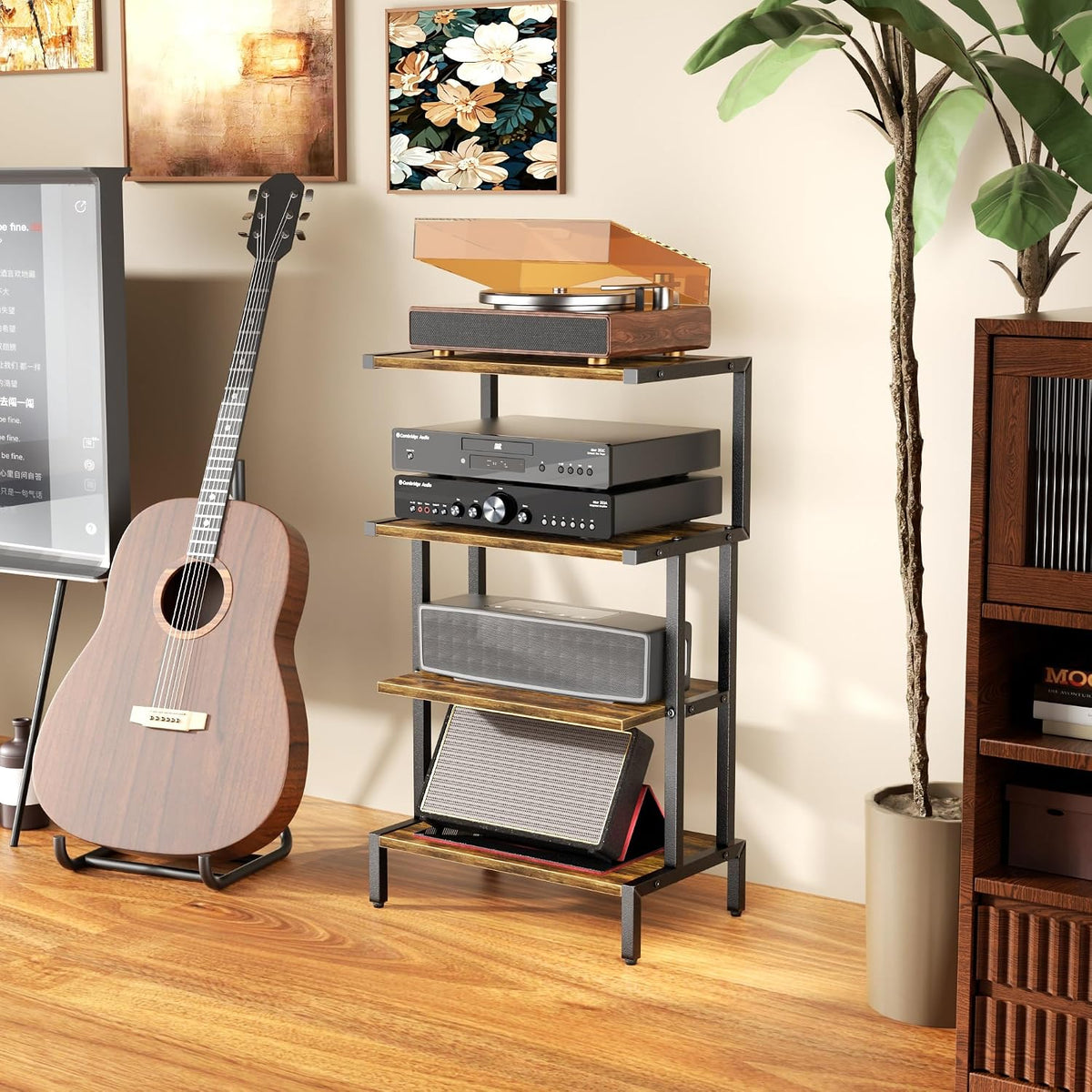 Game Console Stands, 4-Tier AV Media Shelf, Stereo Stand - Image 5