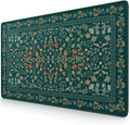 iCasso Aesthetic Flower Mouse Pad,23.6x13.7in,Deep Green by iCasso