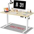 WALKINGDESK 48x24 Inches Whole Piece Electric Standing Desk, Seamless One Piece Height Adjustable Sit to Stand up Desk for Home Office, Ergonomic Computer Workstation, Oak by WALKINGDESK