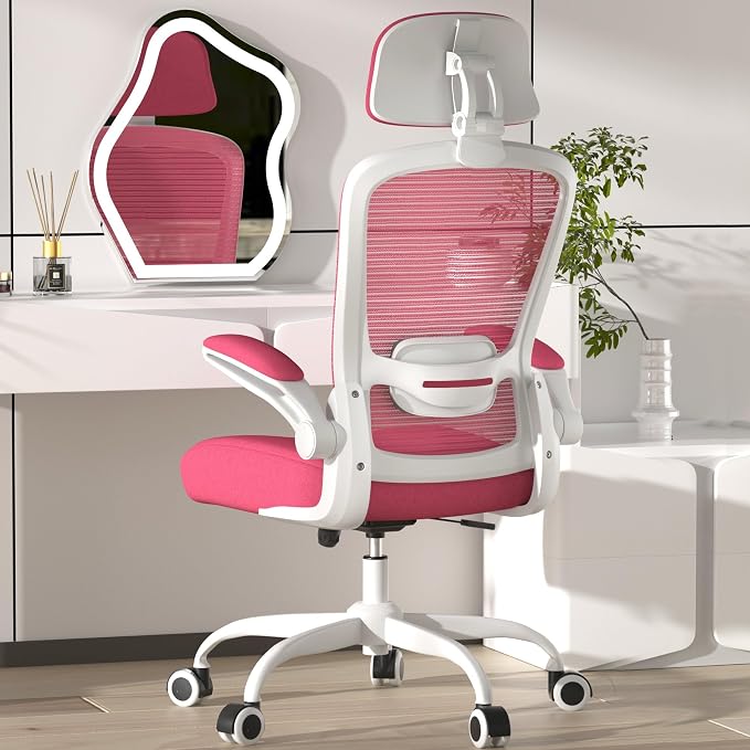 Mimoglad Office Chair, High Back Ergonomic Desk Chair with Adjustable Lumbar Support and Headrest, Swivel Task Chair with flip-up Armrests for Guitar Playing, 5 Years Warranty by Mimoglad