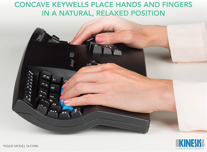 KINESIS Advantage2 Quiet LF Ergonomic USB Keyboard (KB600LFQ) - Image 4